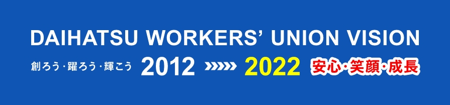 DAIHATSU WORKERS’ UNION VISION 創ろう・踊ろう・輝こう 2012-2022 安心・笑顔・成長